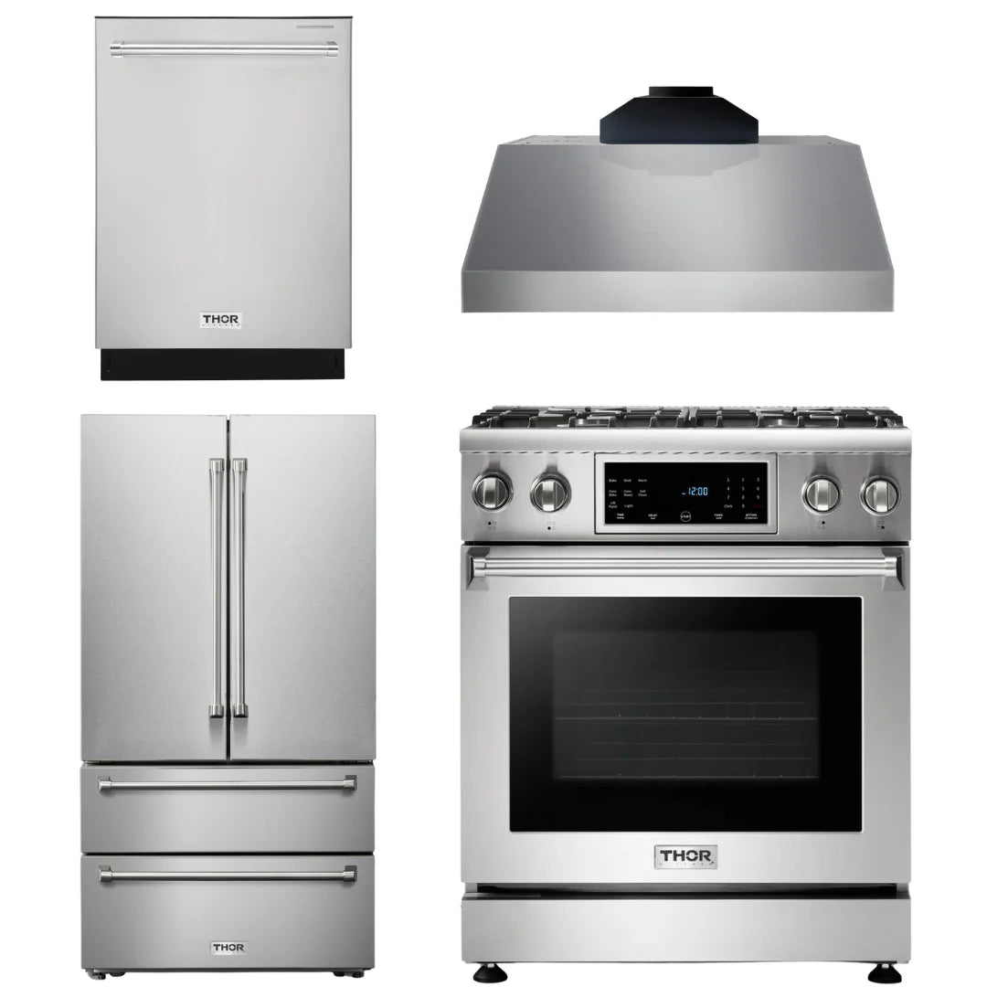 30 Gas Range, Range Hood, Microwave, Refrigerator, Dishwasher R70699