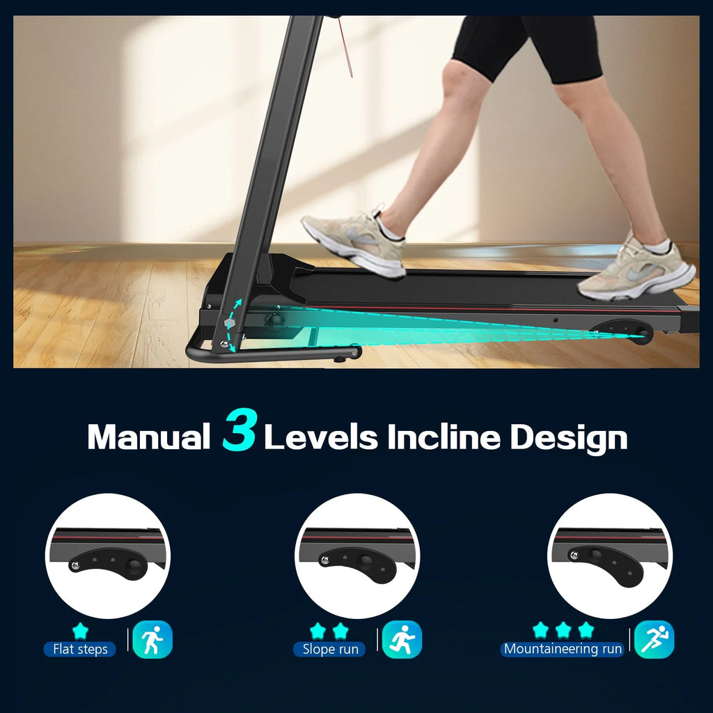 Foldable Incline Electric Treadmill 250 LB Capacity Y8791