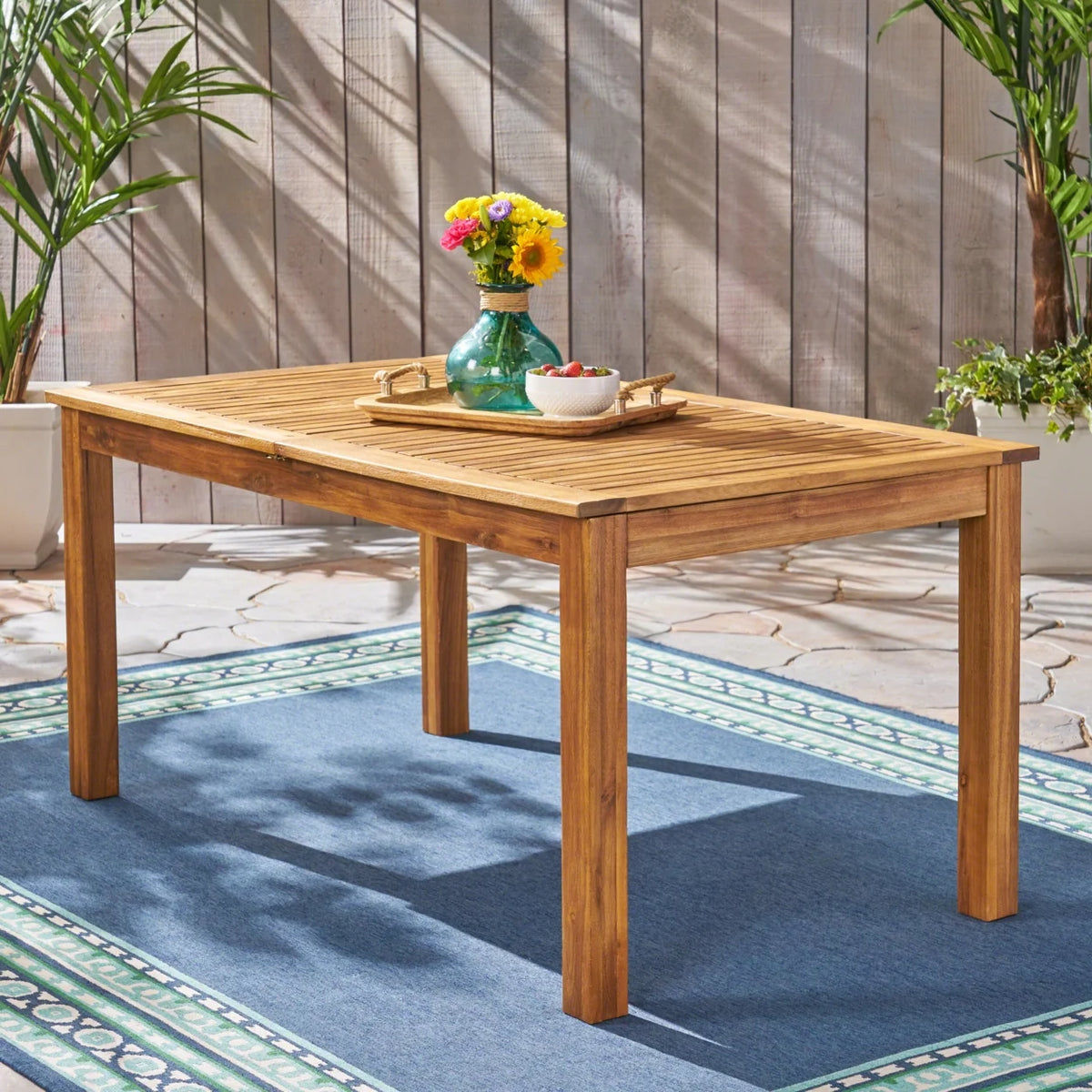 Acacia Wood Expandable Dining Table L271