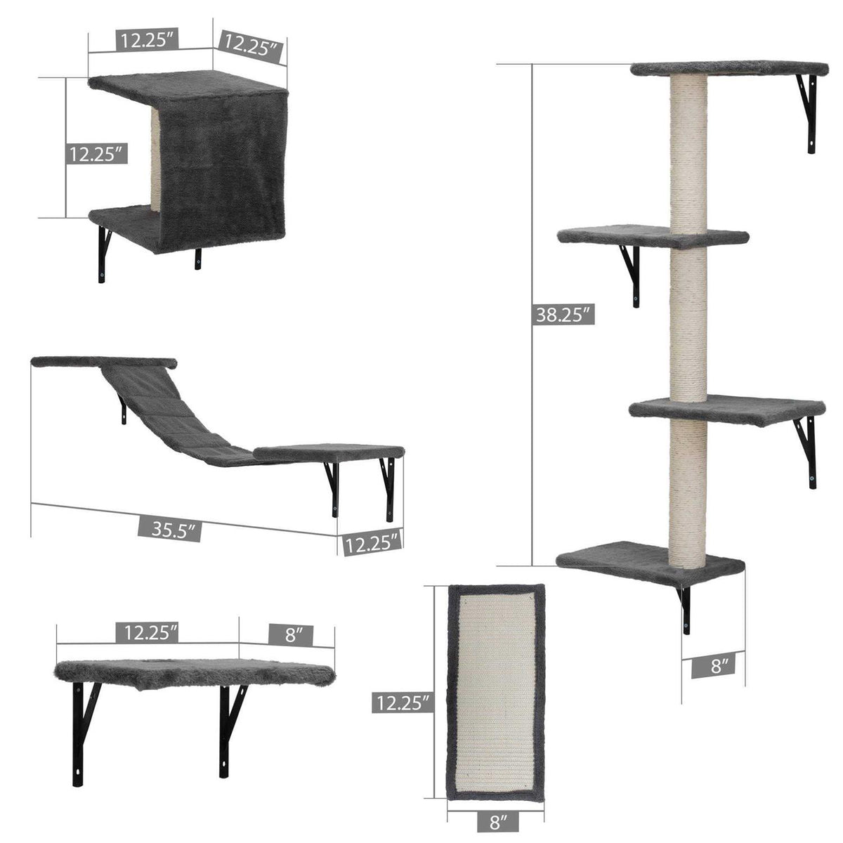 Wall Mounted Shelves Set Cat Tree M762