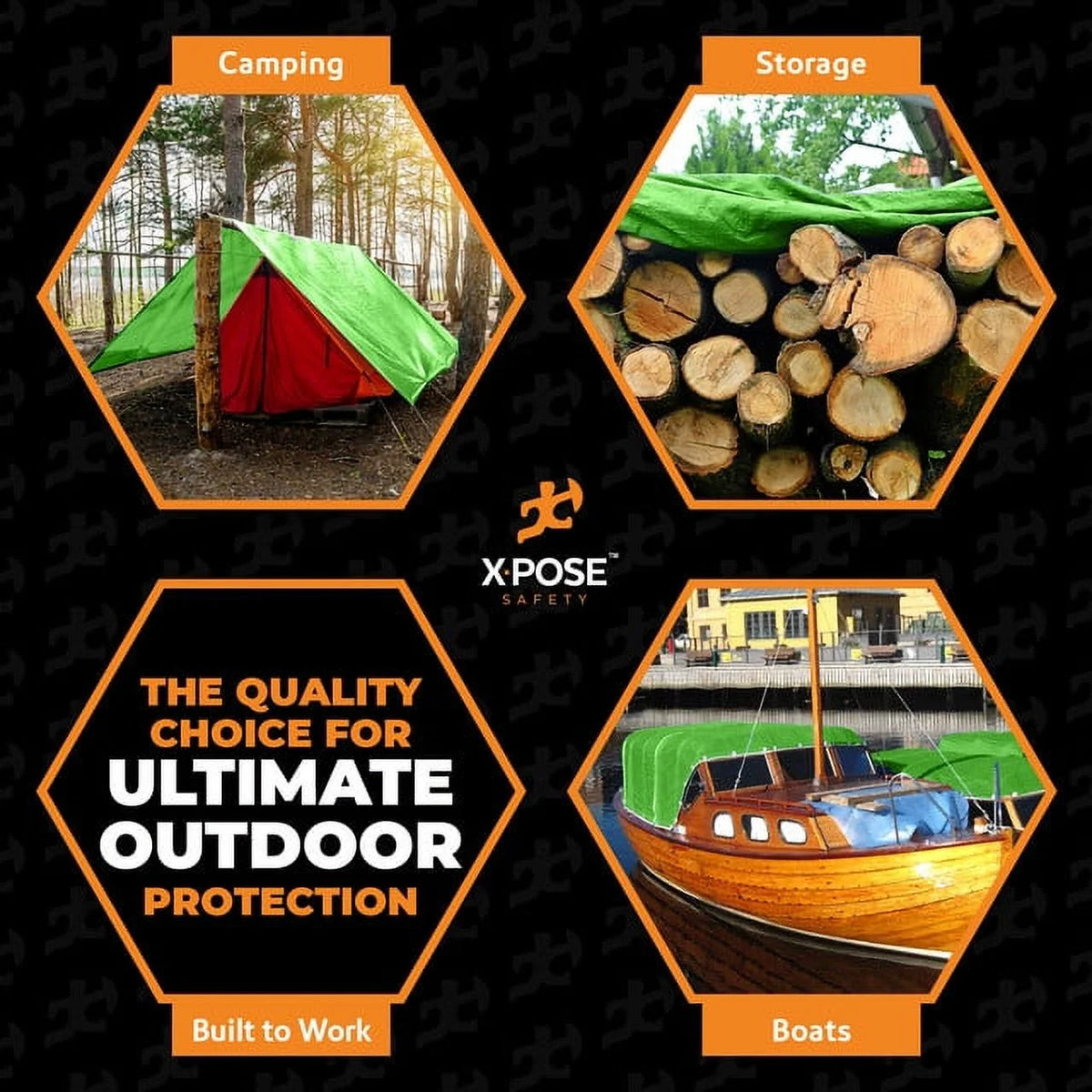 Blue 5' x 7' Waterproof Poly Tarp Y48576