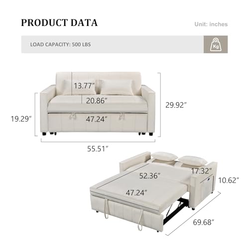 Black Velvet Convertible Sleeper Sofa Bed A349311