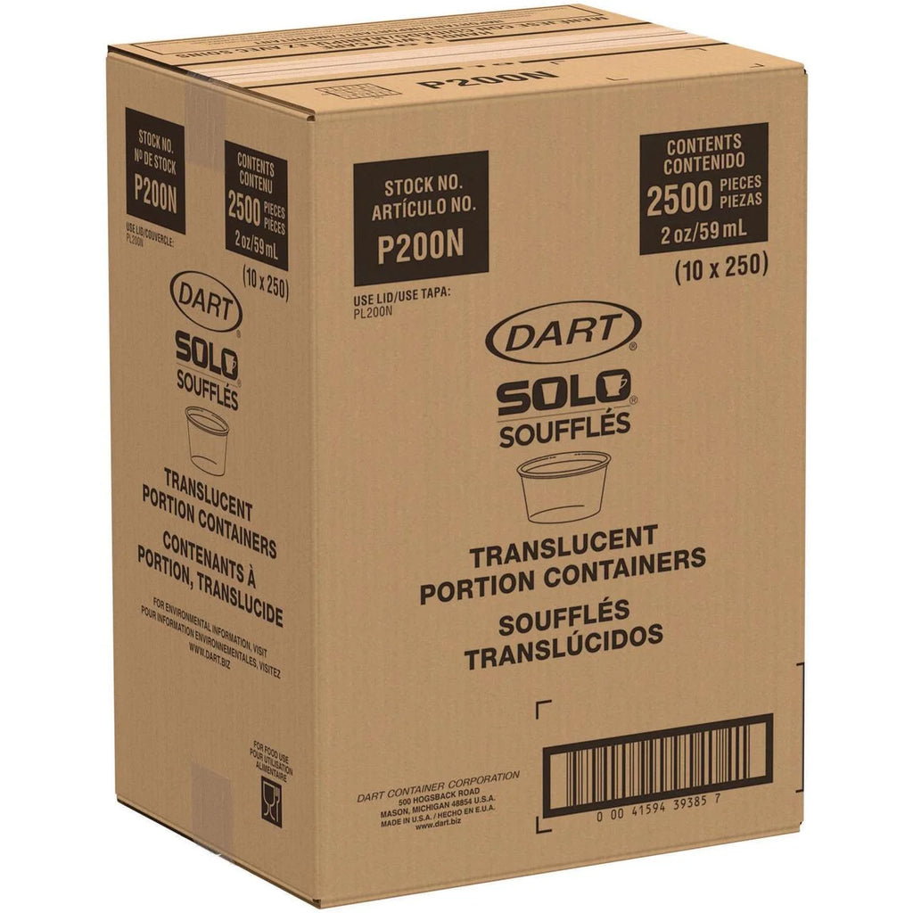 Clear Plastic 2 oz Disposable Souffle Cup D1193