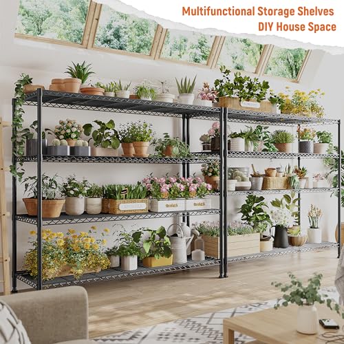 45.3''W 4 Tier Metal Wire Shelving Unit X6405