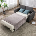 57.5" Gray Pull Out Sofa Bed with Twin Size Memory Mattress A19612