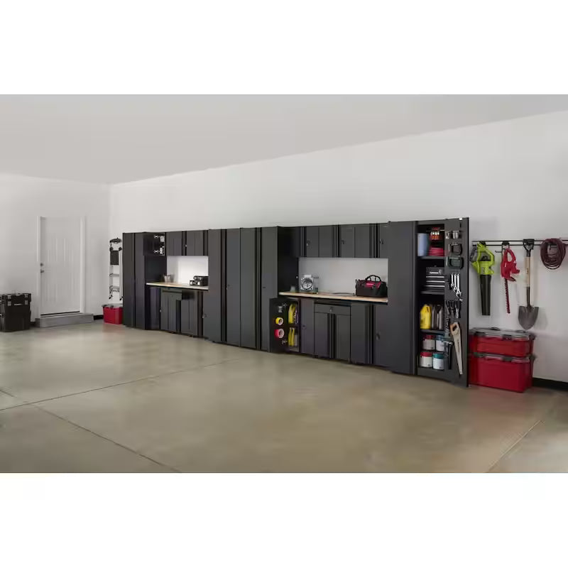 18-Piece Welded Steel Garage Storage System in Black G52552