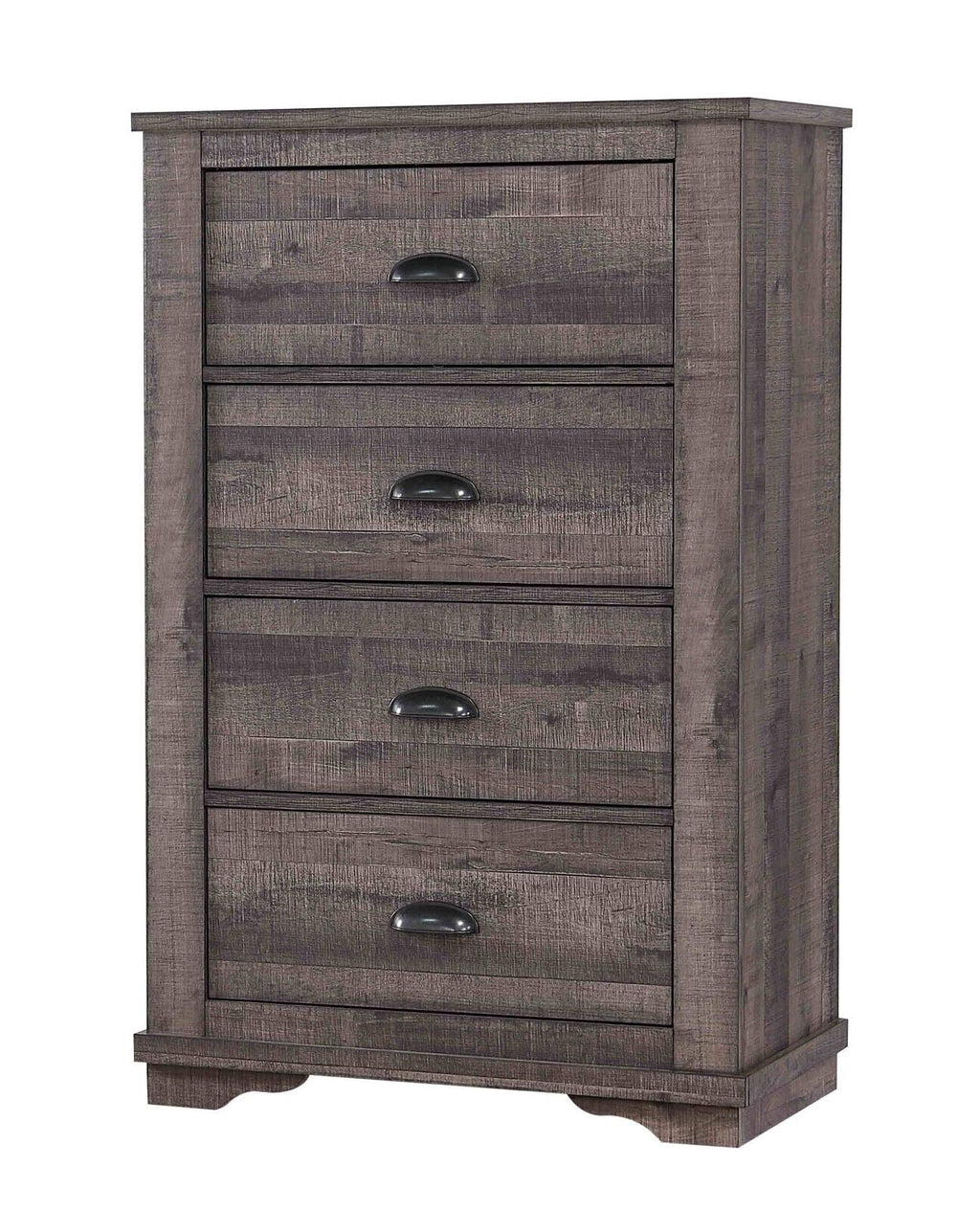 6pc Queen Size Bed Dresser Mirror Chest Nightstand Set Wooden Furniture Gray S18405