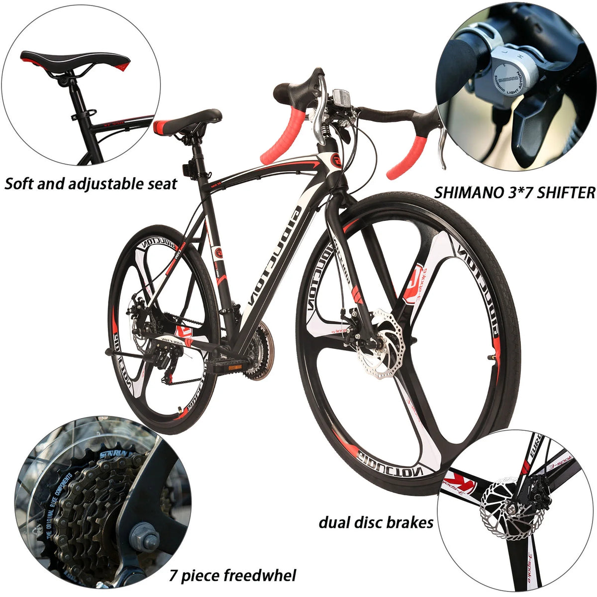 21 Speed 700C Black Road Bike X695845