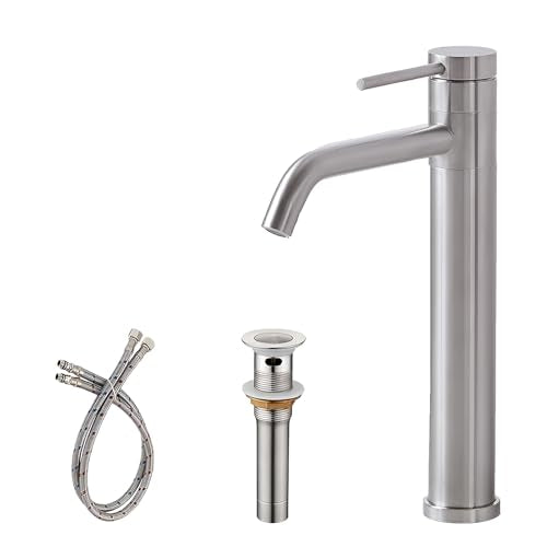 Brushed Nickel Single Hole Vessel Sink Faucet X800948