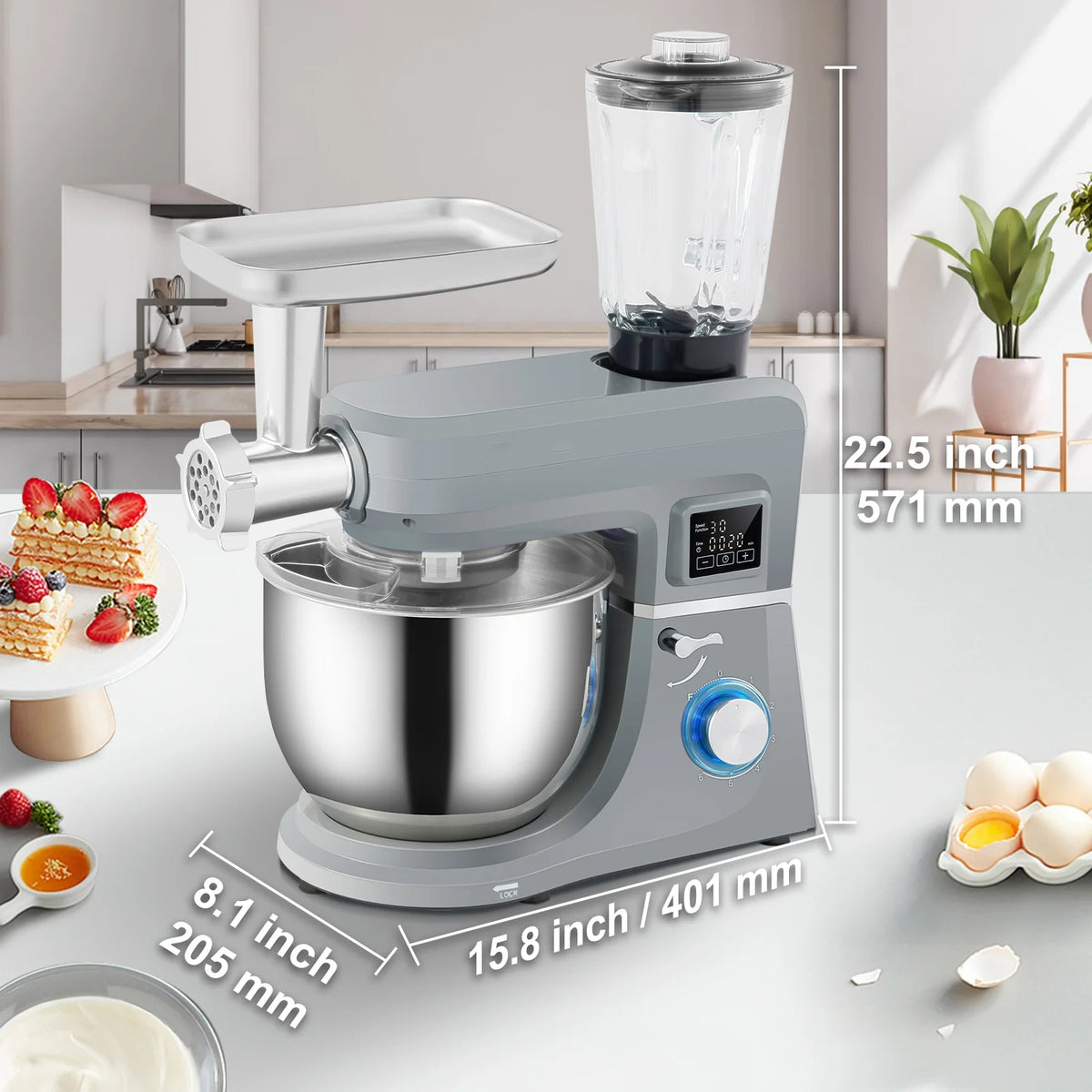 660W 7.4Qt 6-Speed Tilt-Head Stand Mixer A8199