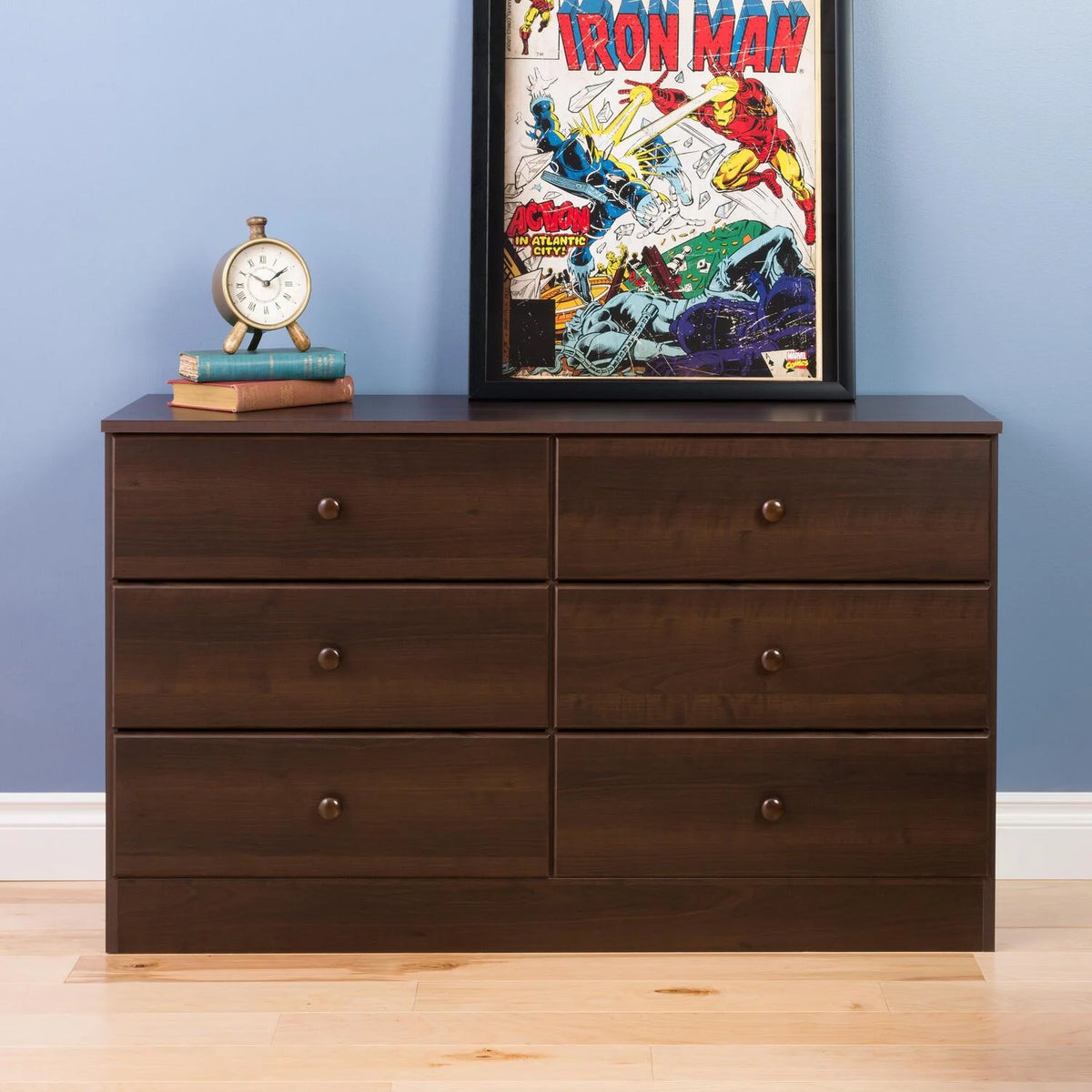 White 6 Drawer Wooden Dresser O730995