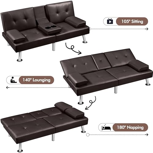 Dark Gray Convertible Sofa Bed T1884