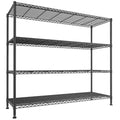 45.3''W 4 Tier Metal Wire Shelving Unit X6405