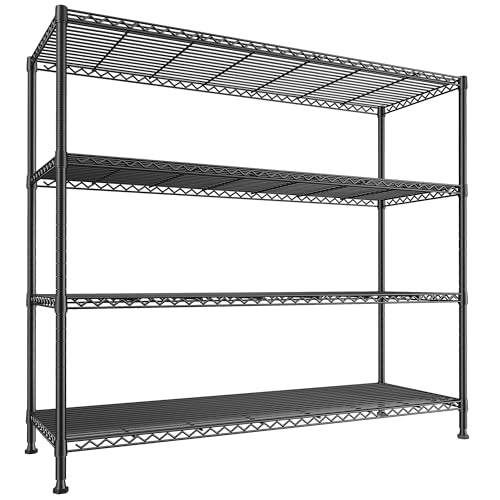 45.3''W 4 Tier Metal Wire Shelving Unit X6405
