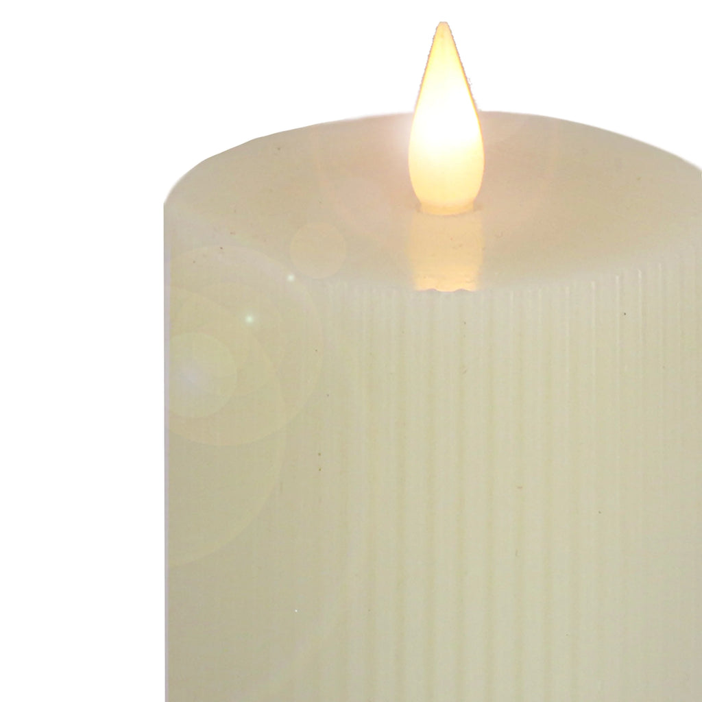 Ivory Warm White LED Flameless Candle with Remote D92537