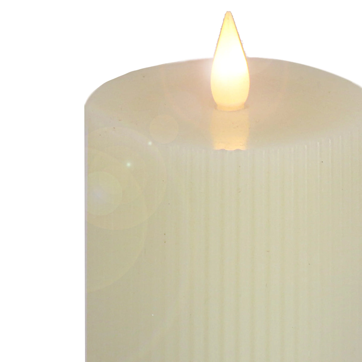 Ivory Warm White LED Flameless Candle with Remote D92537