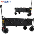 Collapsible Garden Cart Folding Wagon with Wheels Black T7128