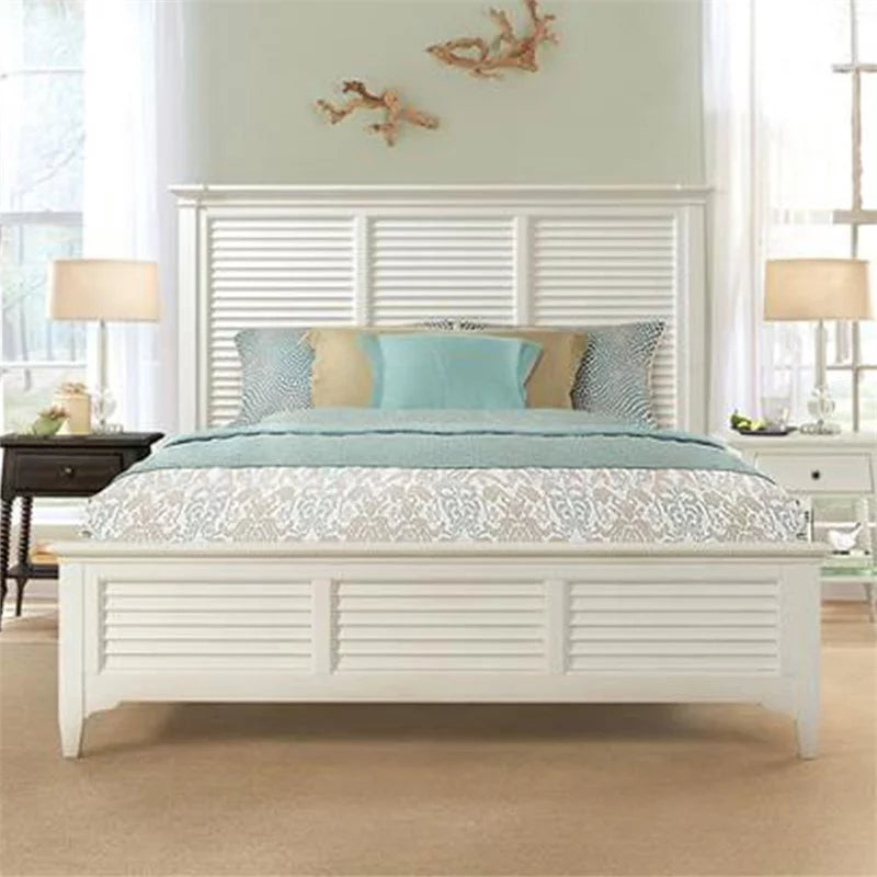 King Panel Bed in Paperwhite N8404