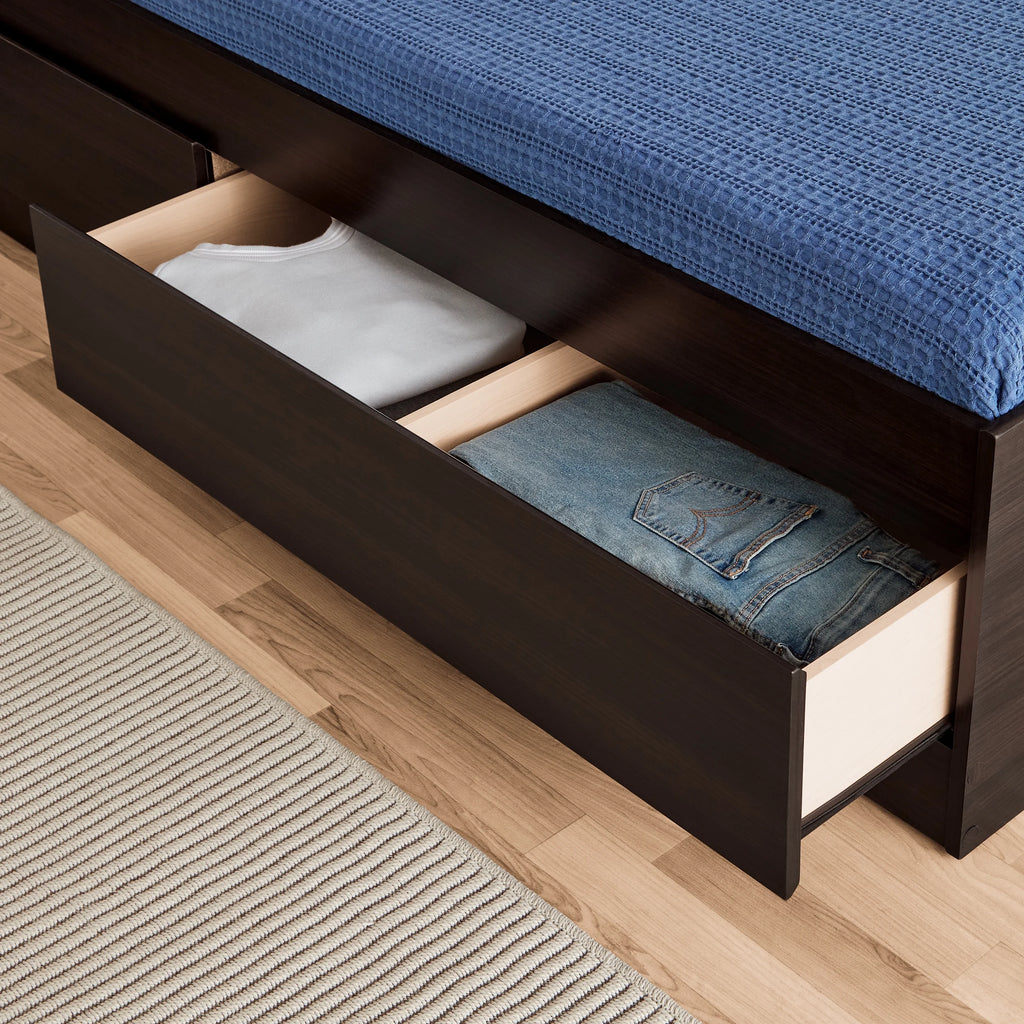 Twin Storage Bed with Bookcase Headboard Y65420