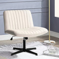 Armless Fabric Padded Swivel Office Chair R870724
