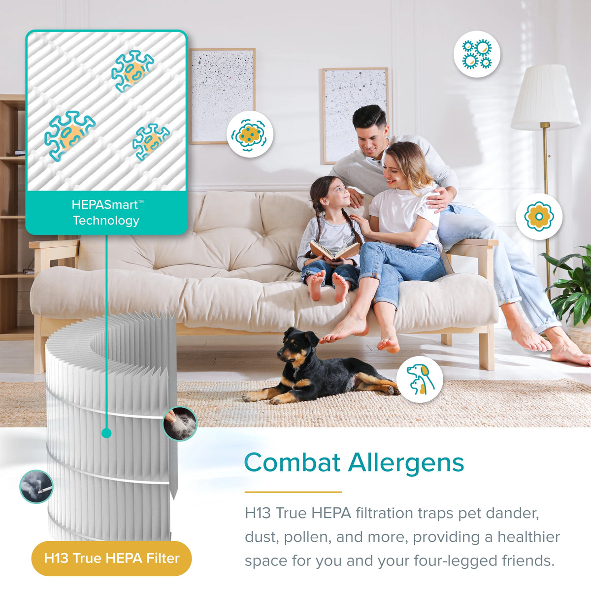White True HEPA Air Purifier Y8738