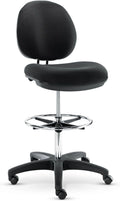 Black Faux Leather Swivel Task Stool P908