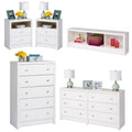 5-Piece Storage Bench 2 Nightstands Chest and Dresser I587