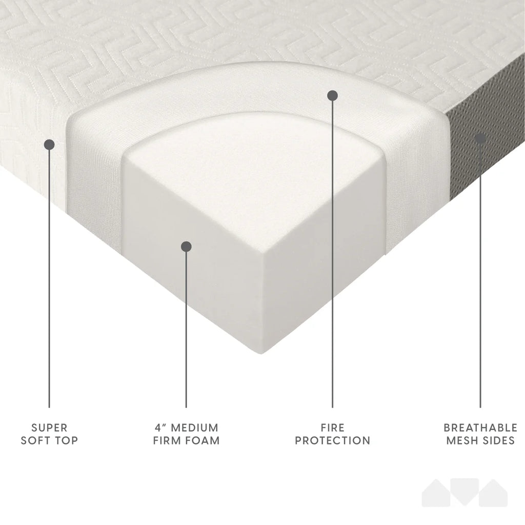 4 Inch Tri Folding Foam Mattress Twin S7725