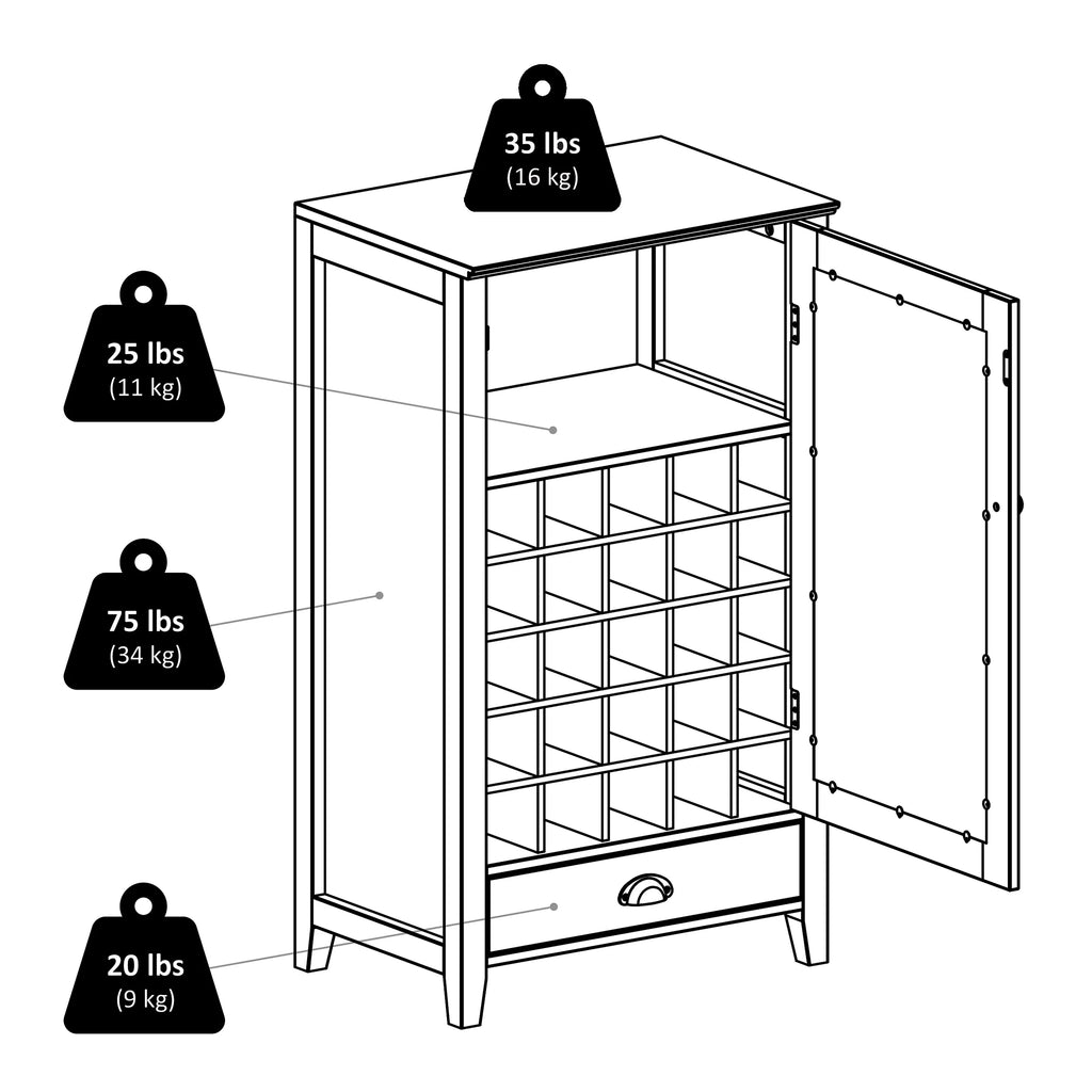 25-Bottle Modular Wine Cabinet S118854