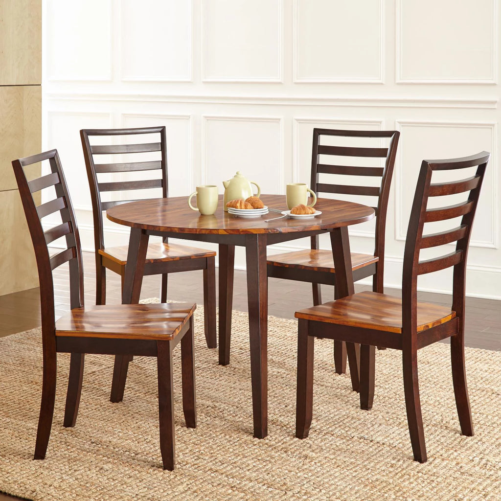 Double Drop Leaf Cherry Finish Wood Dining Table F154