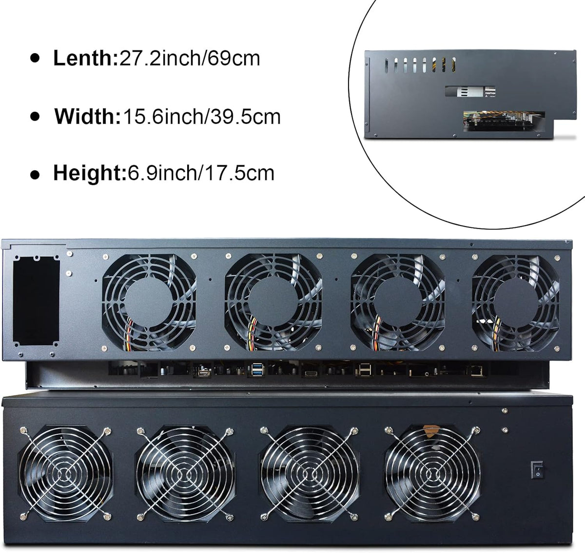 8 GPU Mining Rig Frame with Motherboard B812129