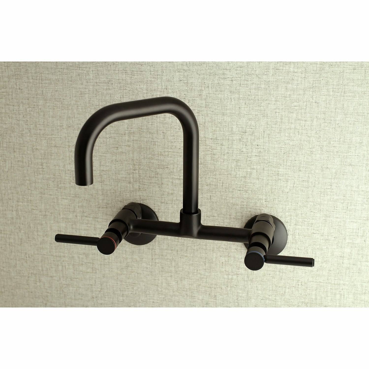 8-Inch Adjustable Wall Mount Kitchen Faucet Matte Black M990