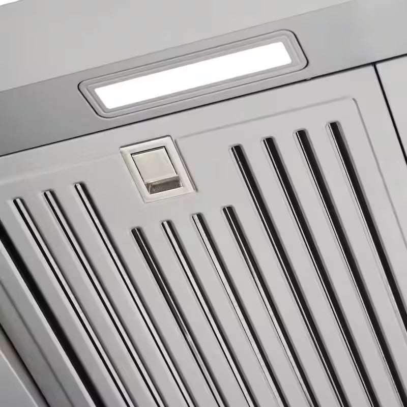 36 in. W Convertible Under Cabinet Range Hood in Stainless Steel with LED Lights T405