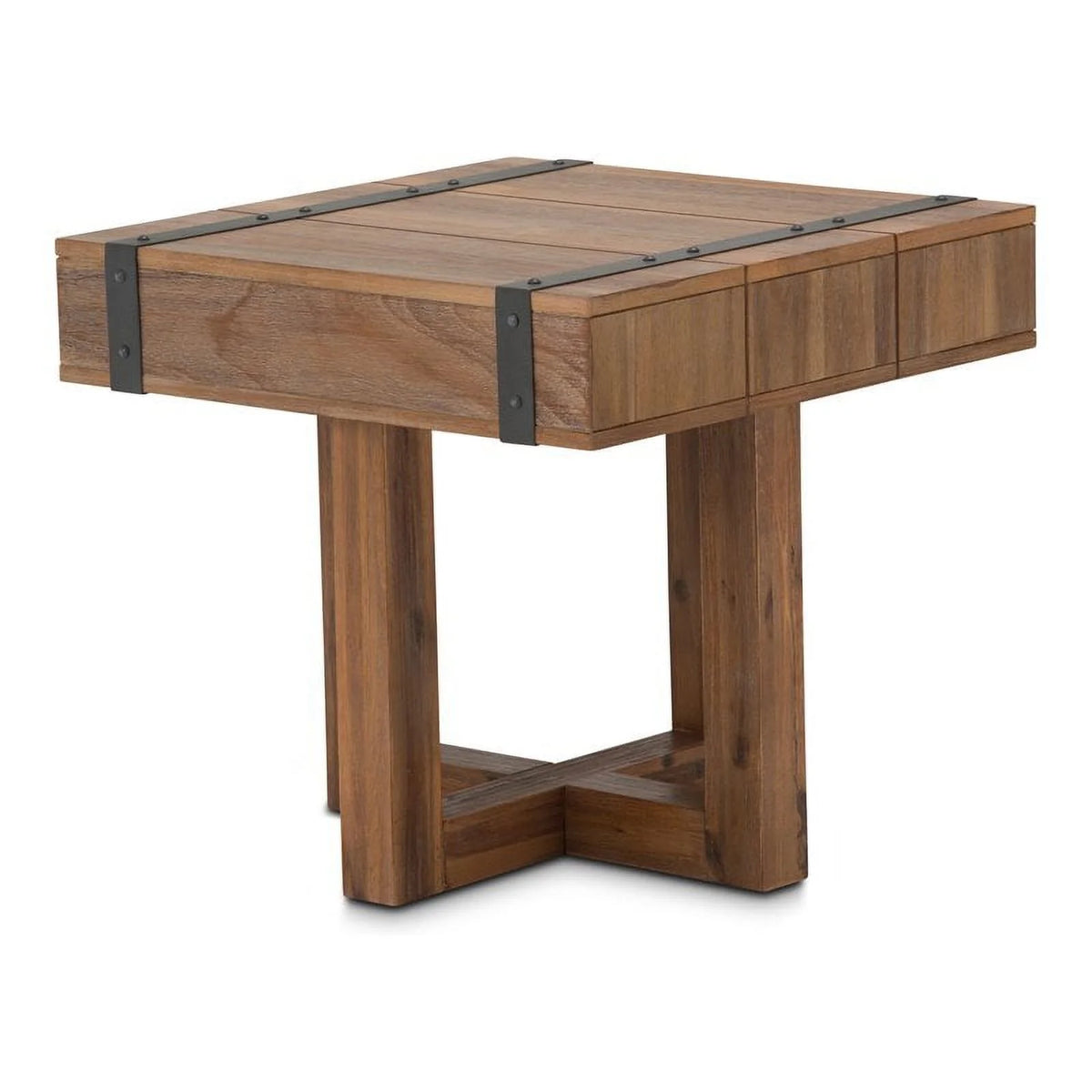 Wood End Table in Burnt Umber Brown N80598