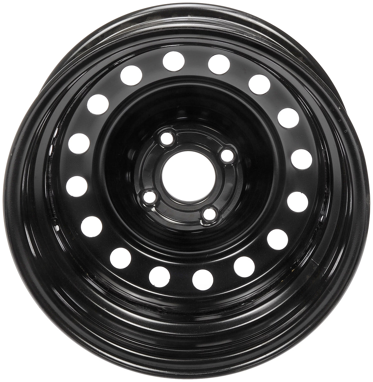 Steel 15 x 6-inch 4-Lug Black Wheel Rim C14490