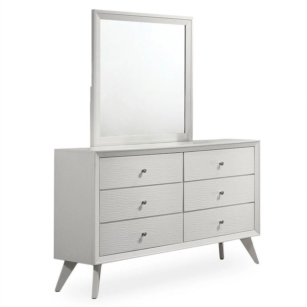 5pc Wood White Bedroom Set King F71170