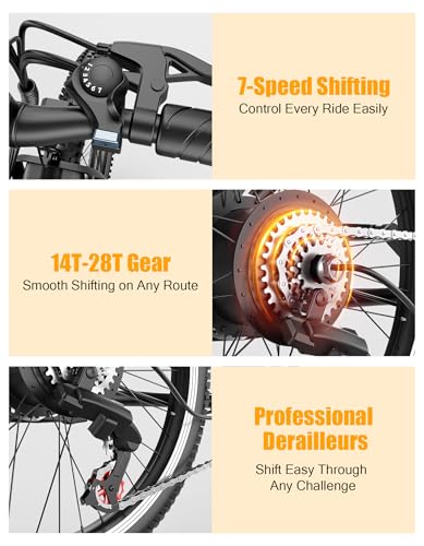 1500W 480Wh 26" 7-Speed Electric Mountain Bike J5014