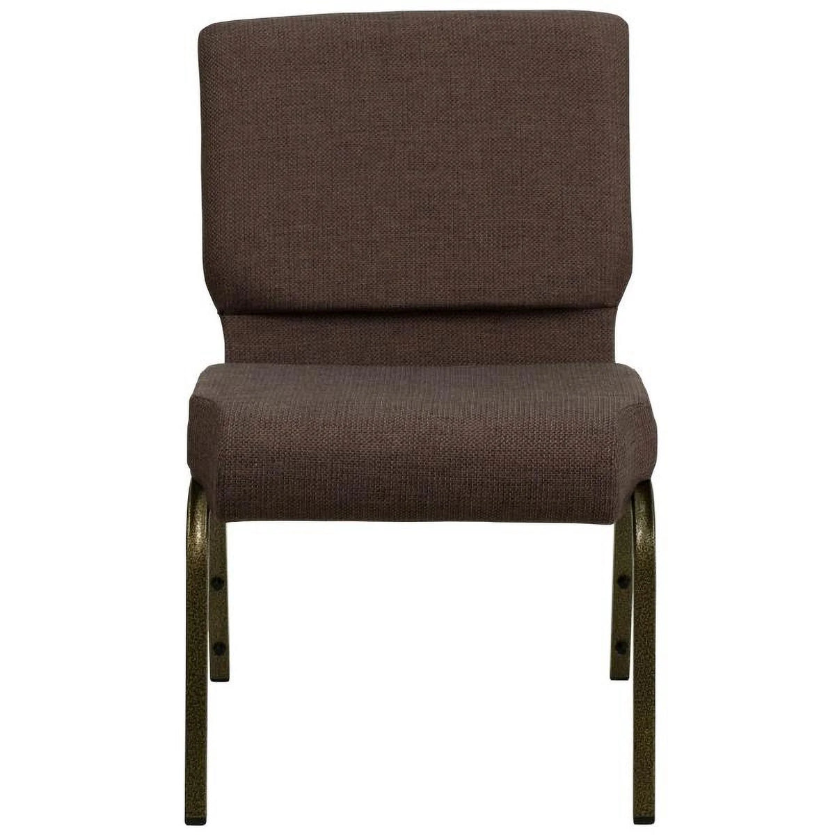 Dark Brown Fabric Stackable Church Chair N121954