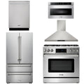 36 Gas Range, Range Hood, Microwave, Refrigerator, Dishwasher Q91026