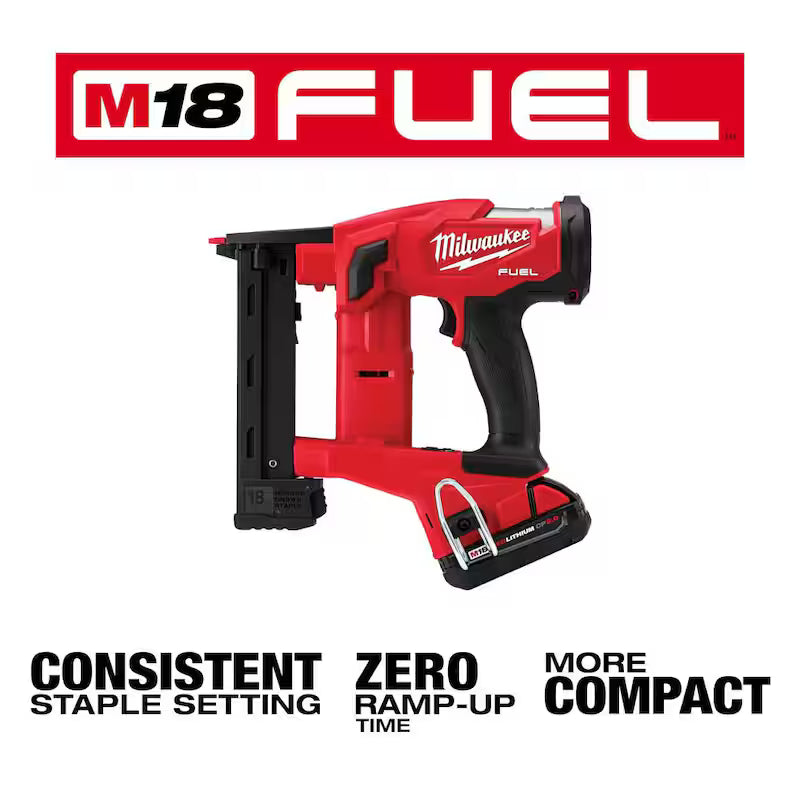 18-Volt Lithium-Ion Brushless Cordless 18-Gauge Narrow Crown Stapler Kit M211