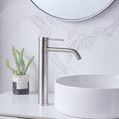 Brushed Nickel Single Hole Vessel Sink Faucet X800948