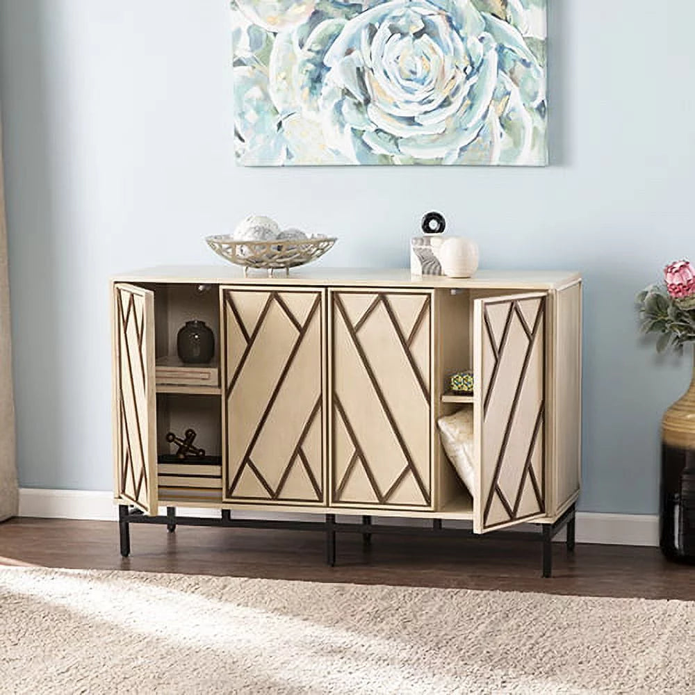 Antique Cream Black Buffet K86145