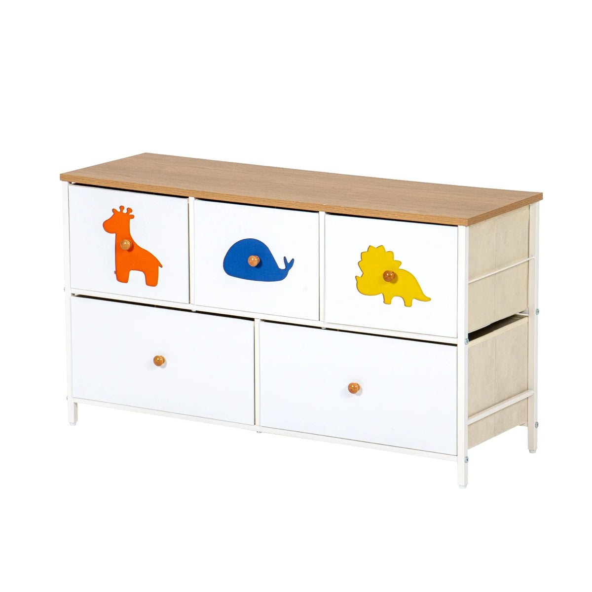 White 5 Drawer Dresser J5199