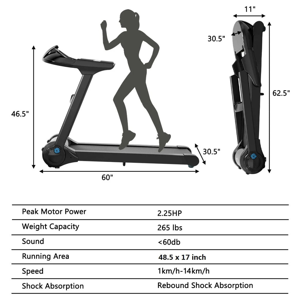 Electric Folding Treadmill O848