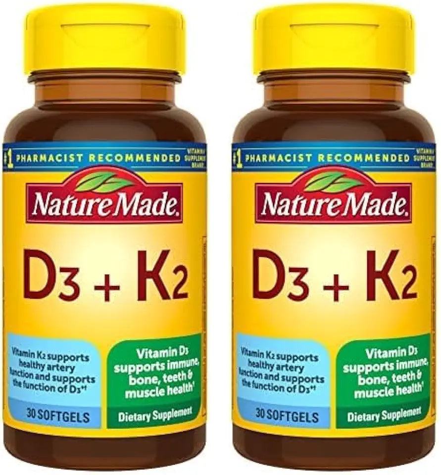 Vitamin D3 K2 5000 IU Dietary Supplement 30 Softgels Pack of 2 P729995