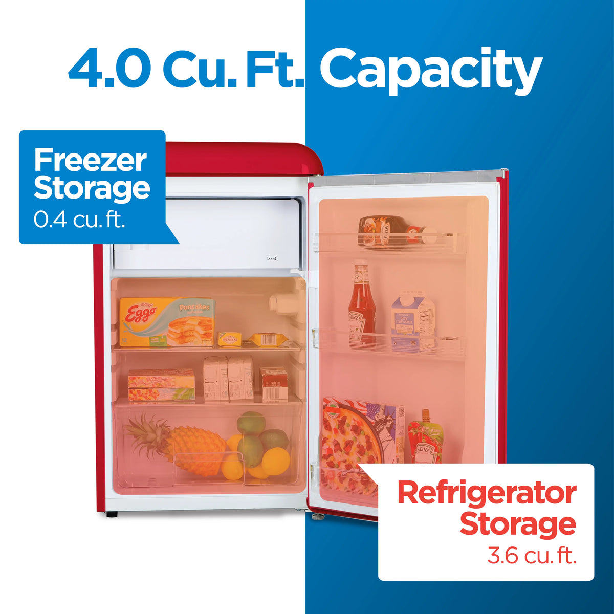 4 Cubic Feet Freestanding Mini Fridge L93316