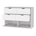 White Manufactured Wood Six Drawer Dresser C166103
