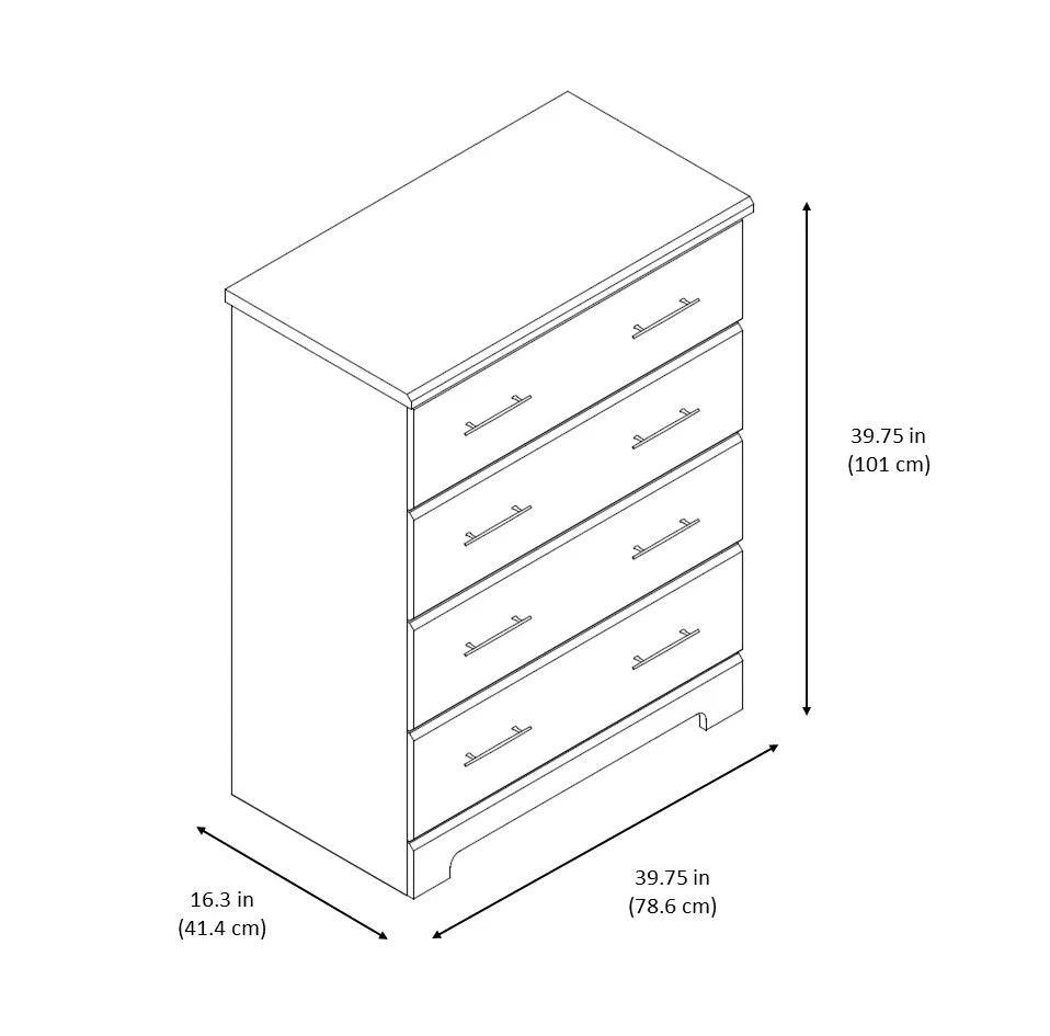 4 Drawer Espresso Nursery Dresser W789918