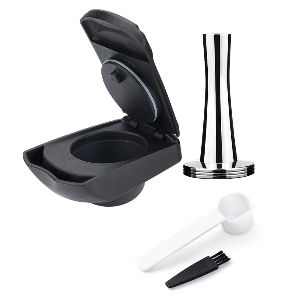Reusable Coffee Adapter Pods Capsule Filter Refillable 1 Adapter + 1 Tamper W17258