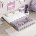 Full Size Gray Floating Platform Bed with LED Lights S424